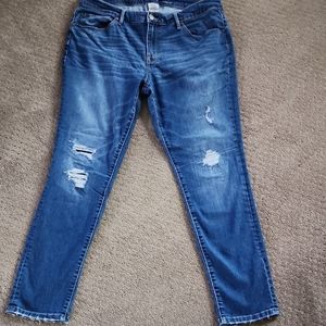 Women's Blue Distressed Jeans